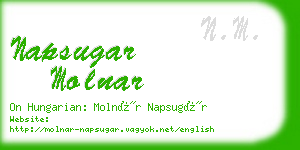 napsugar molnar business card